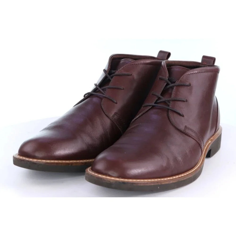 ECCO Biarritz $160 Men's Chukka Boots Size EU 42 US 11-11.5 Leather Brown
